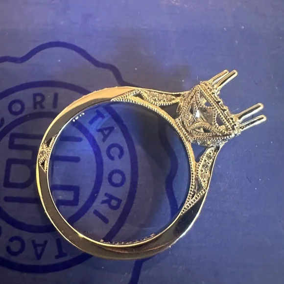 Tacori Dantela Princess Bloom Halo Engagement setting - refurbished and like new - Picture 9 of 15